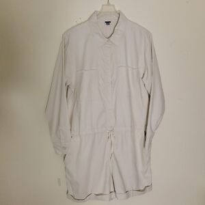 Aerie Painters jumpsuit Long Sleeves 2 chest pockets with frayed edge Size L/G